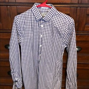 Express Extra Slim Fit Plaid Dress Shirt